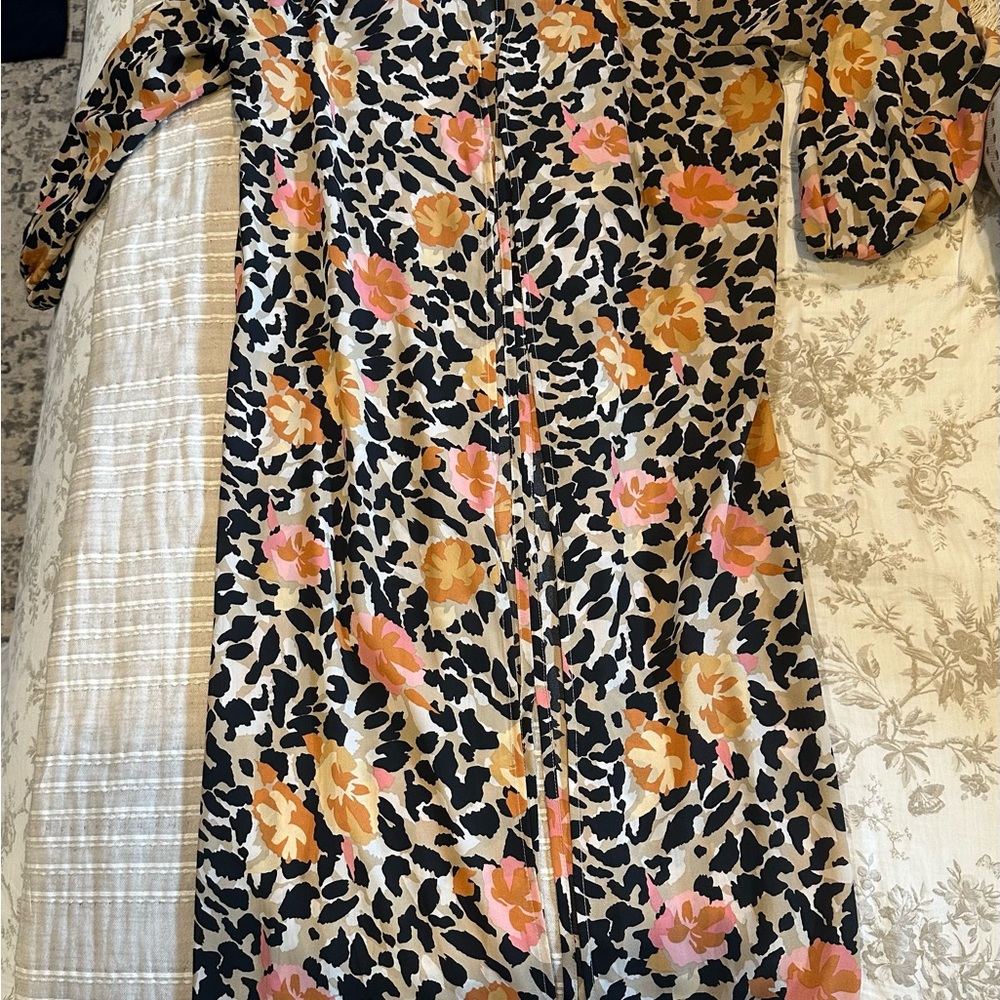 Buddy Love Black and Pink Floral Long Sleeve Kimono